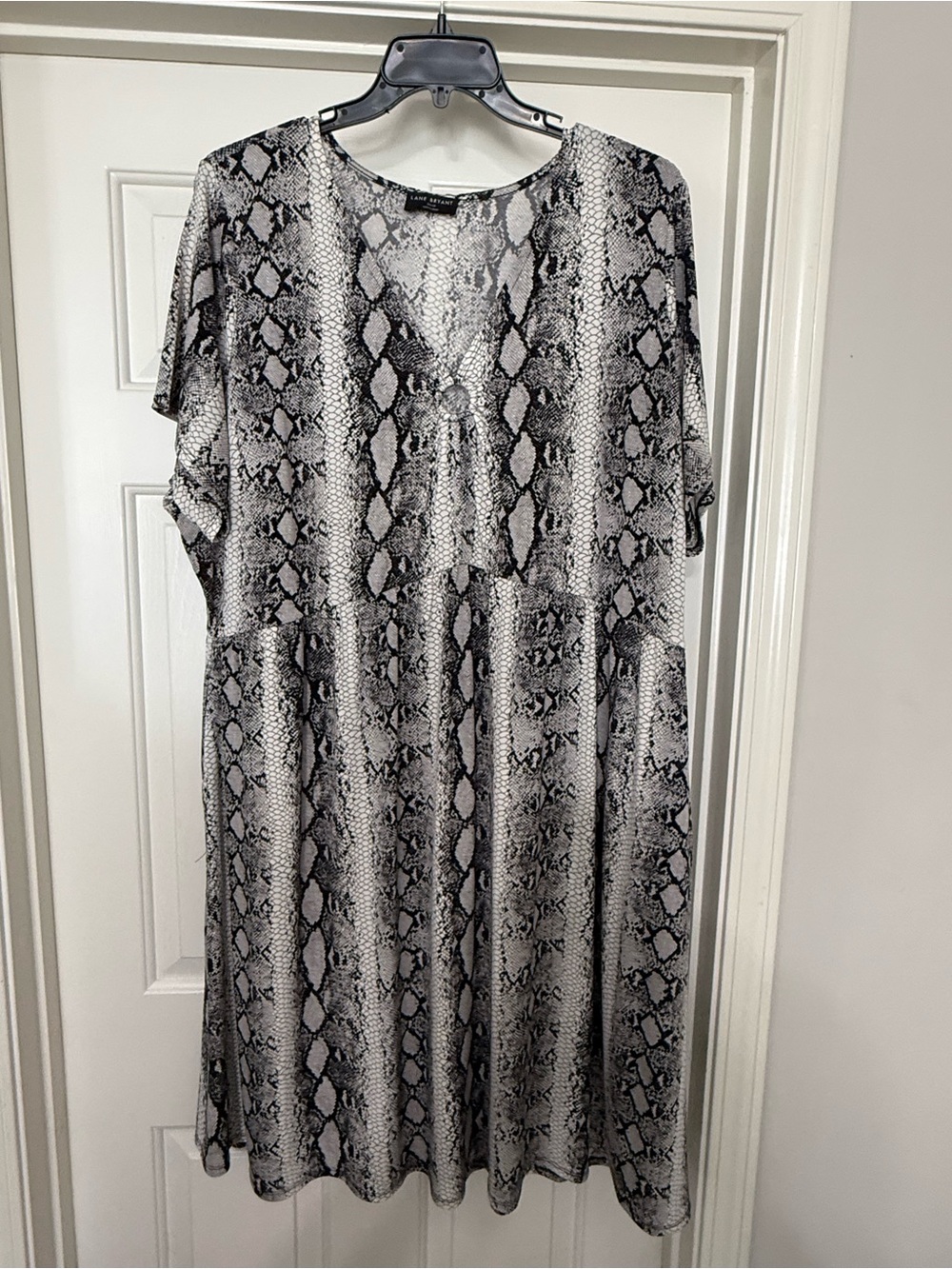Lane Bryant Black and White Snake-Print Dress